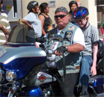 Kids received bike rides